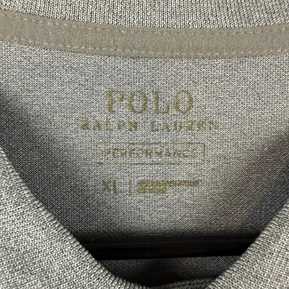 Polo Ralph Lauren Performance Polo Shirt Mens XL Gray Golf Pique Wicking